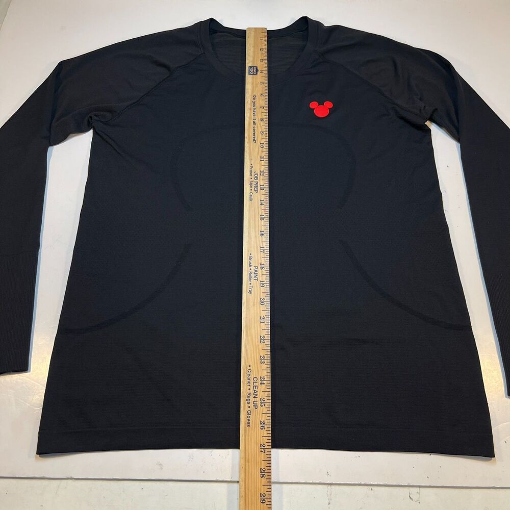 Lululemon x Disney Swifty Tech Long Sleeve Top Shirt Sz Womens 14 Black - Picture 8 of 8